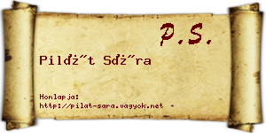 Pilát Sára névjegykártya