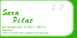 sara pilat business card